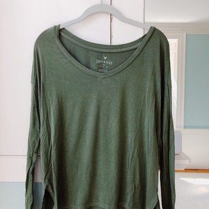 AEO: soft olive long sleeve